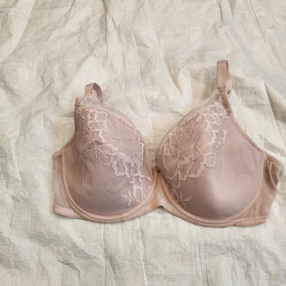 Natori Rose Dream Custom Full Fit Bra 34G Rose Pink Lace Underwire 721150 Luxury